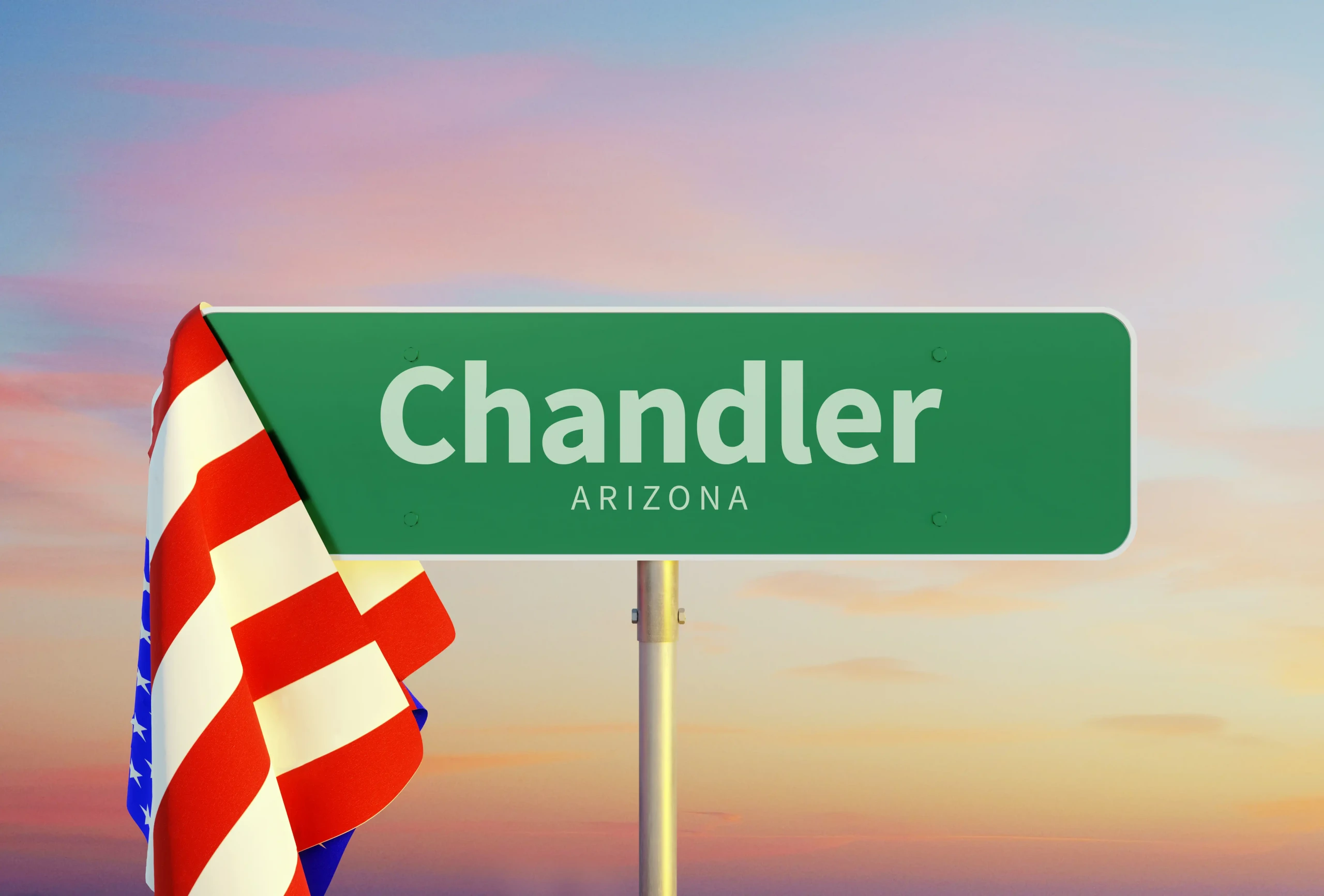 Chandler Travel Guide: Signage on road